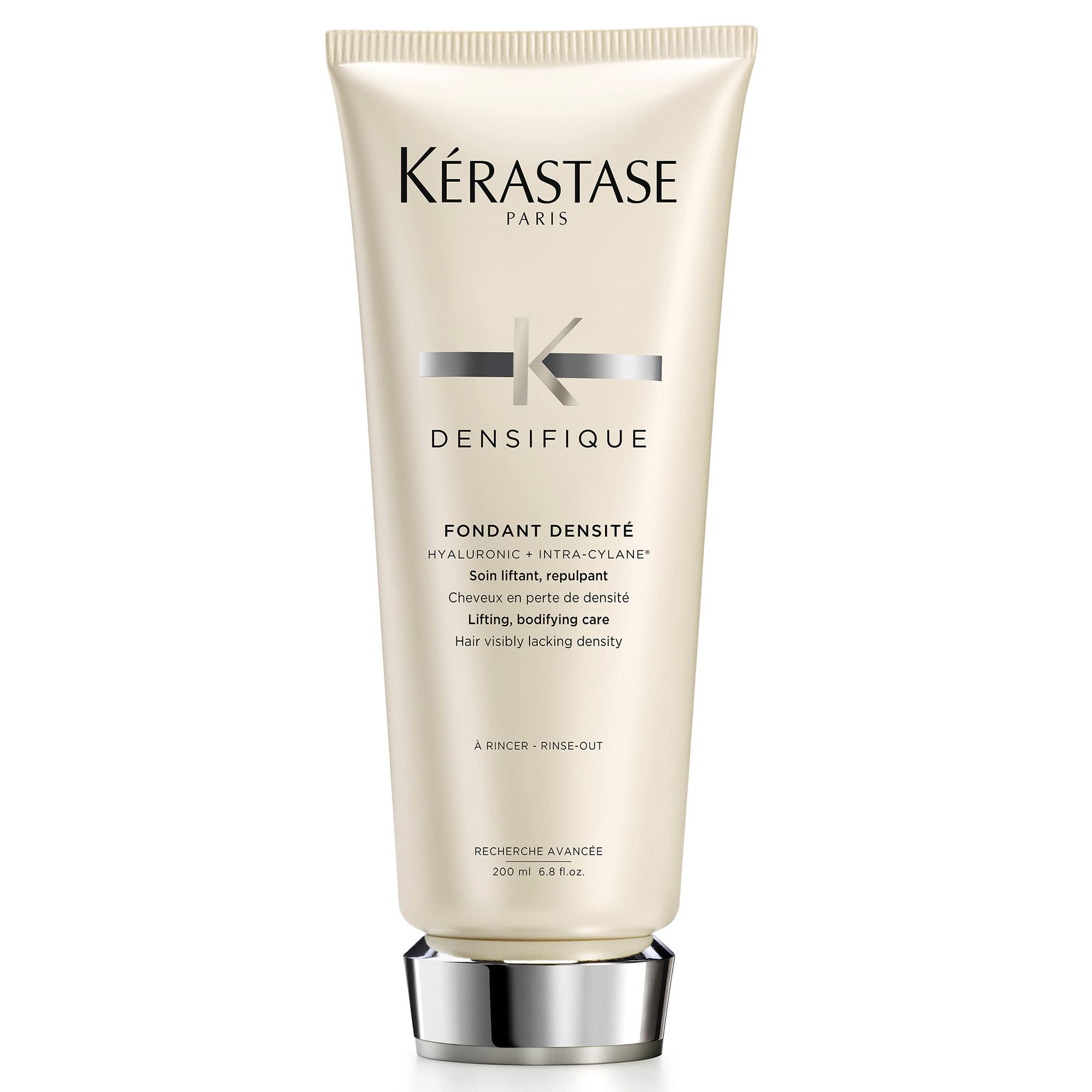 Kérastase Densifique Densité: bouteille et versement, application facile et volume accru.