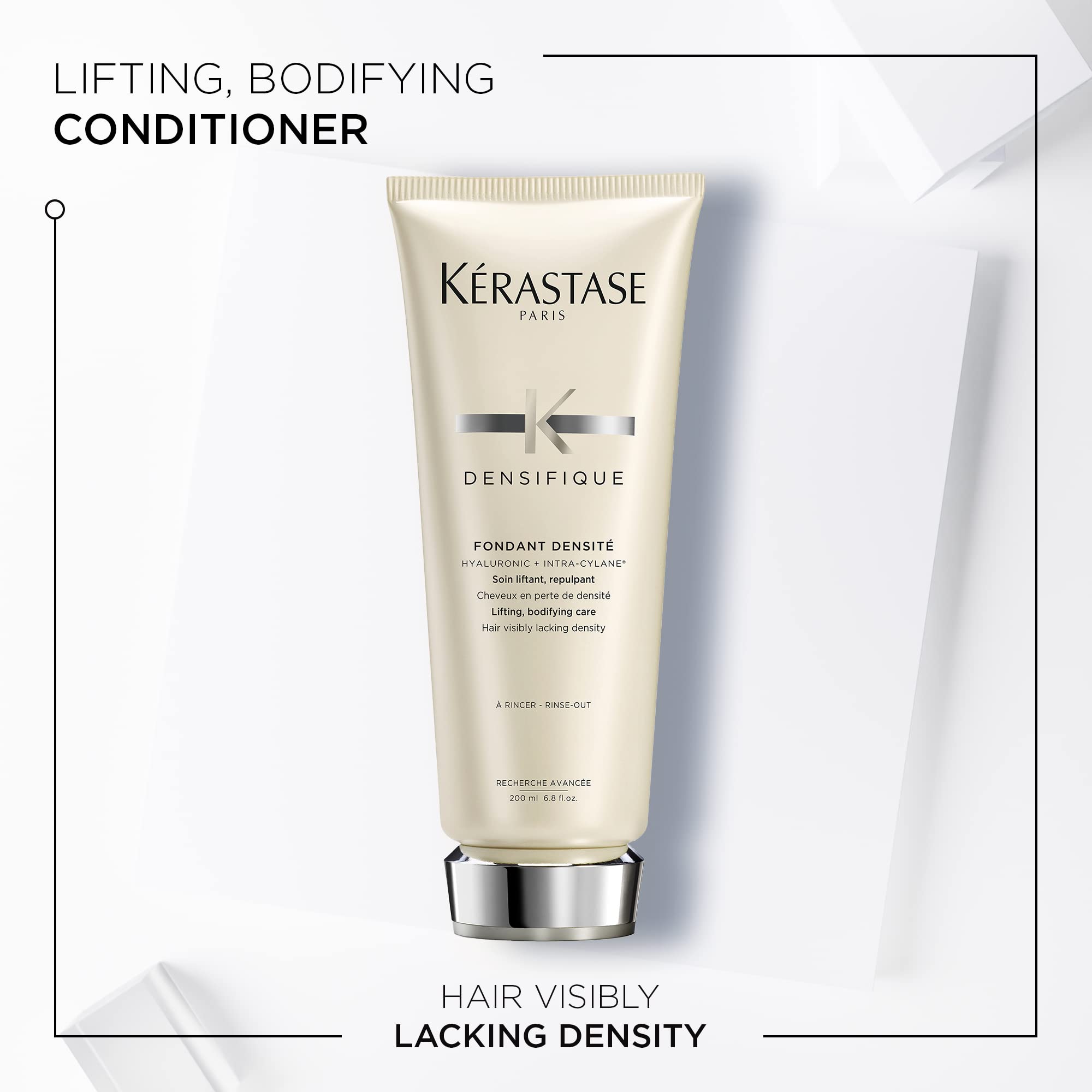 Kérastase Densifique Densité: démonstration de démêlage efficace pour cheveux fins.