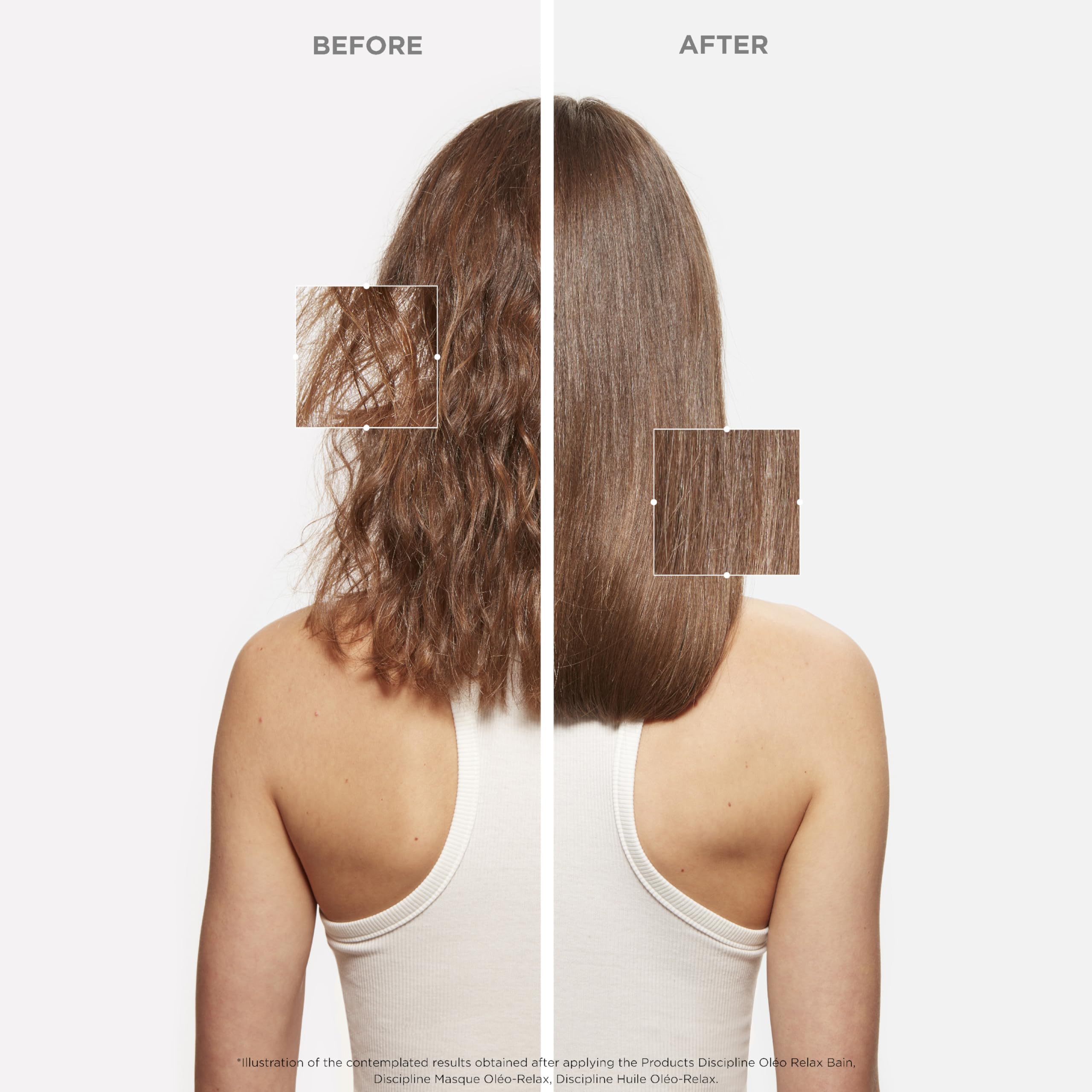 Texture crème du shampooing lissant les cheveux.