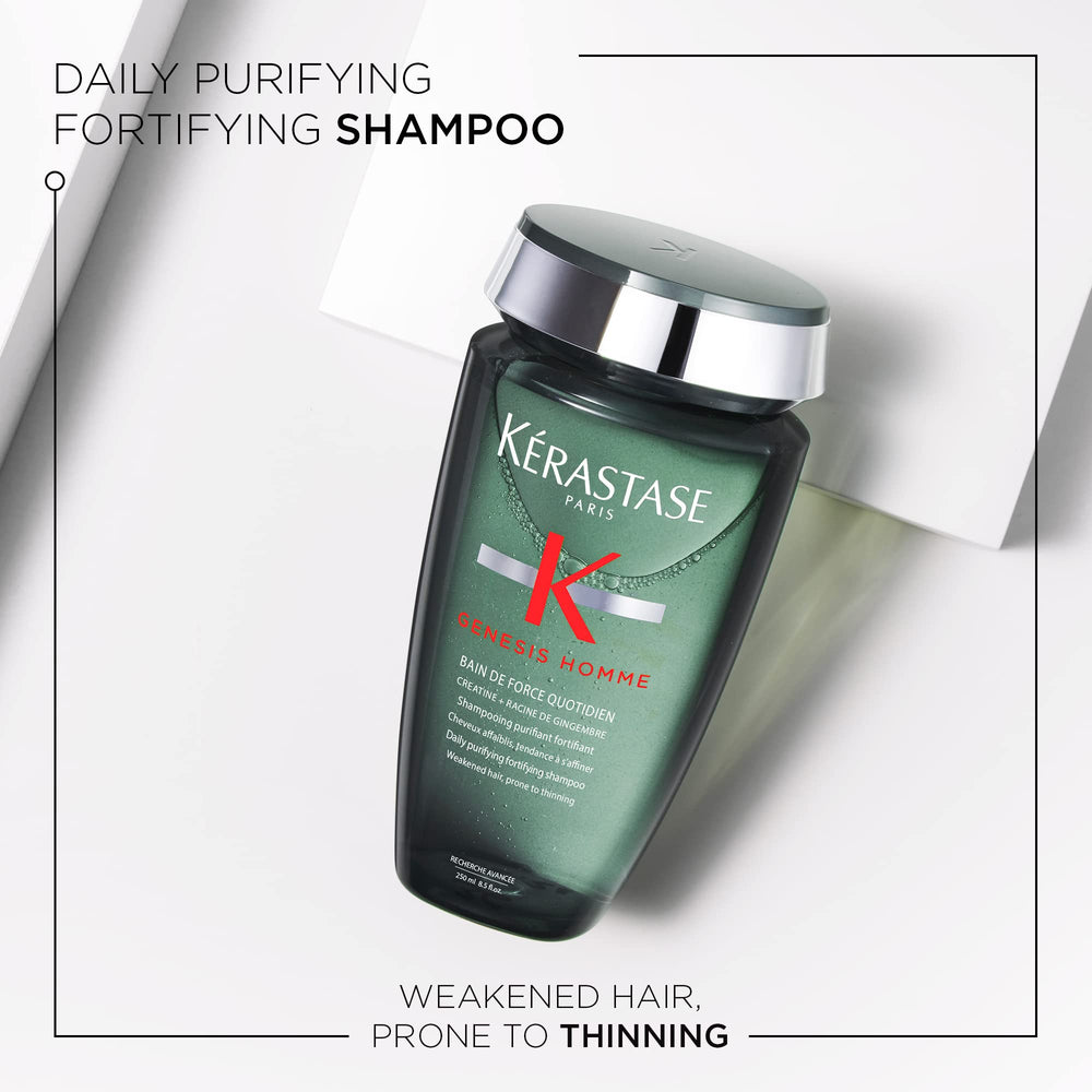 Kérastase Genesis Homme Bain de Force – étiquette moderne et claire