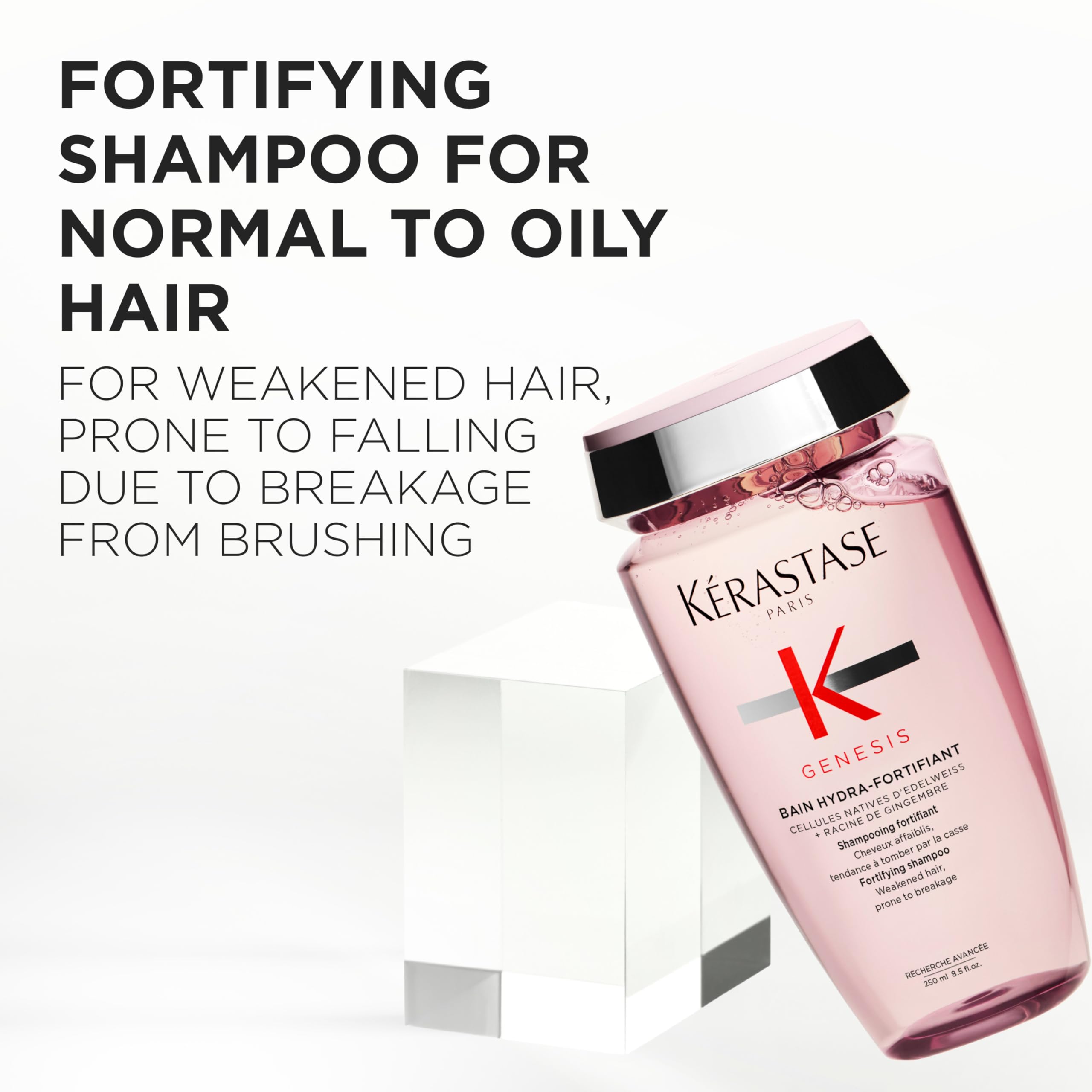Kerastase Genesis Hydra-Fortifiant – mousse généreuse prête à laver en douceur.