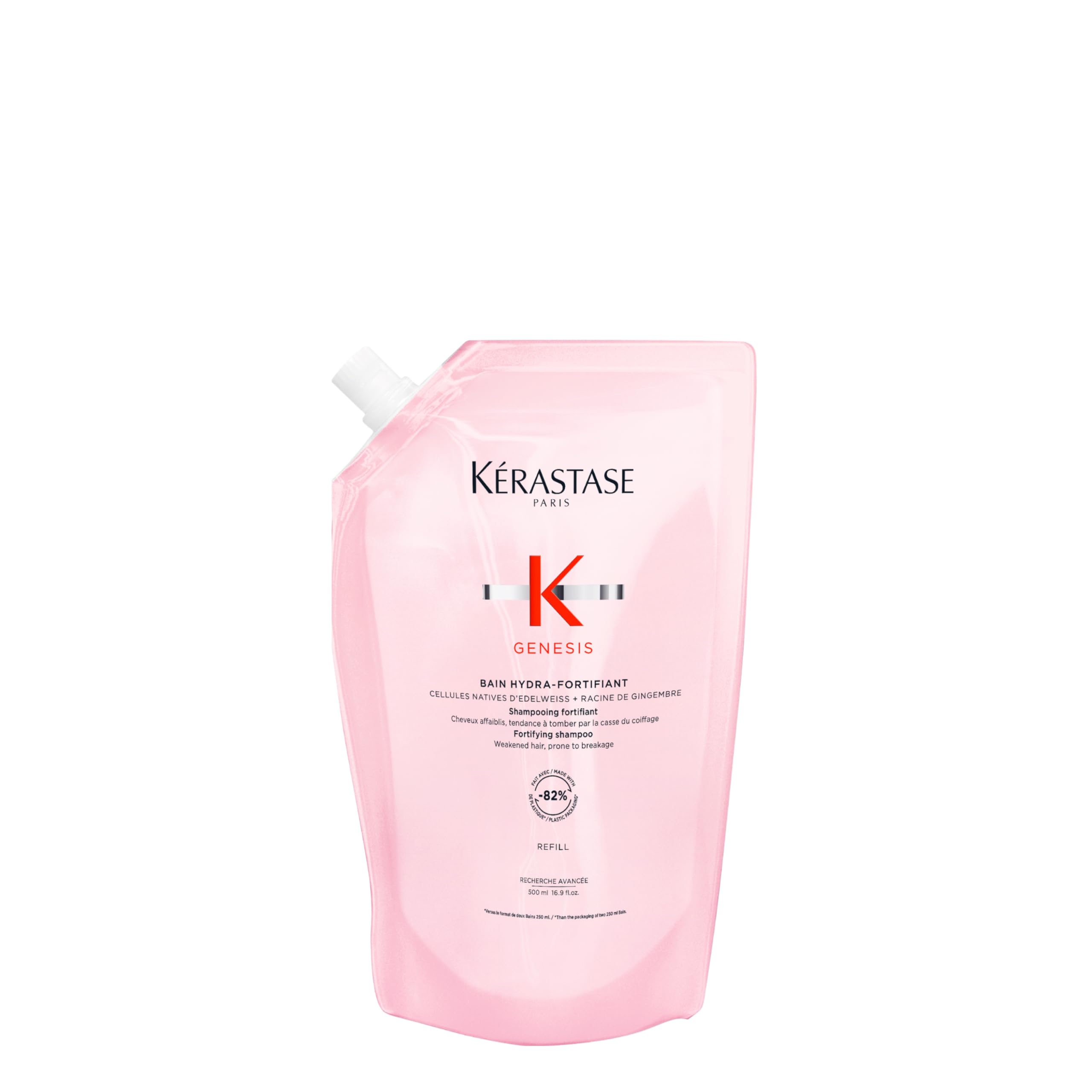 Kérastase Genesis Hydra-Fortifiant — bouteille-recharge : hydratation légère et renforcement des cheveux.