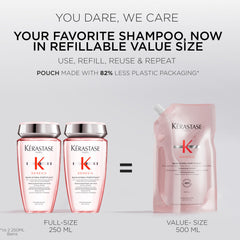 Kérastase Genesis Hydra-Fortifiant — texture crèmeuse, application douce sur cheveux fins.