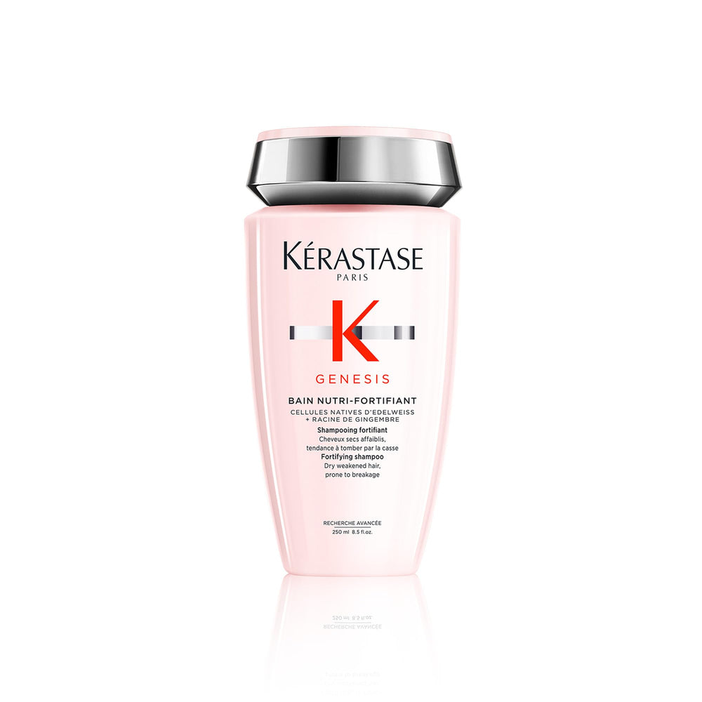 Kérastase Genesis, bouteille: purifie le cuir chevelu et prépare les longueurs.