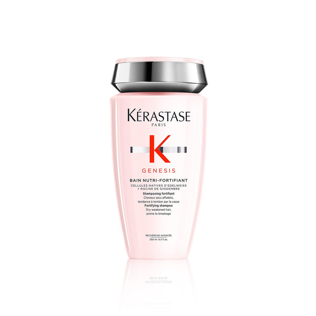 Kérastase Genesis, bouteille: purifie le cuir chevelu et prépare les longueurs.