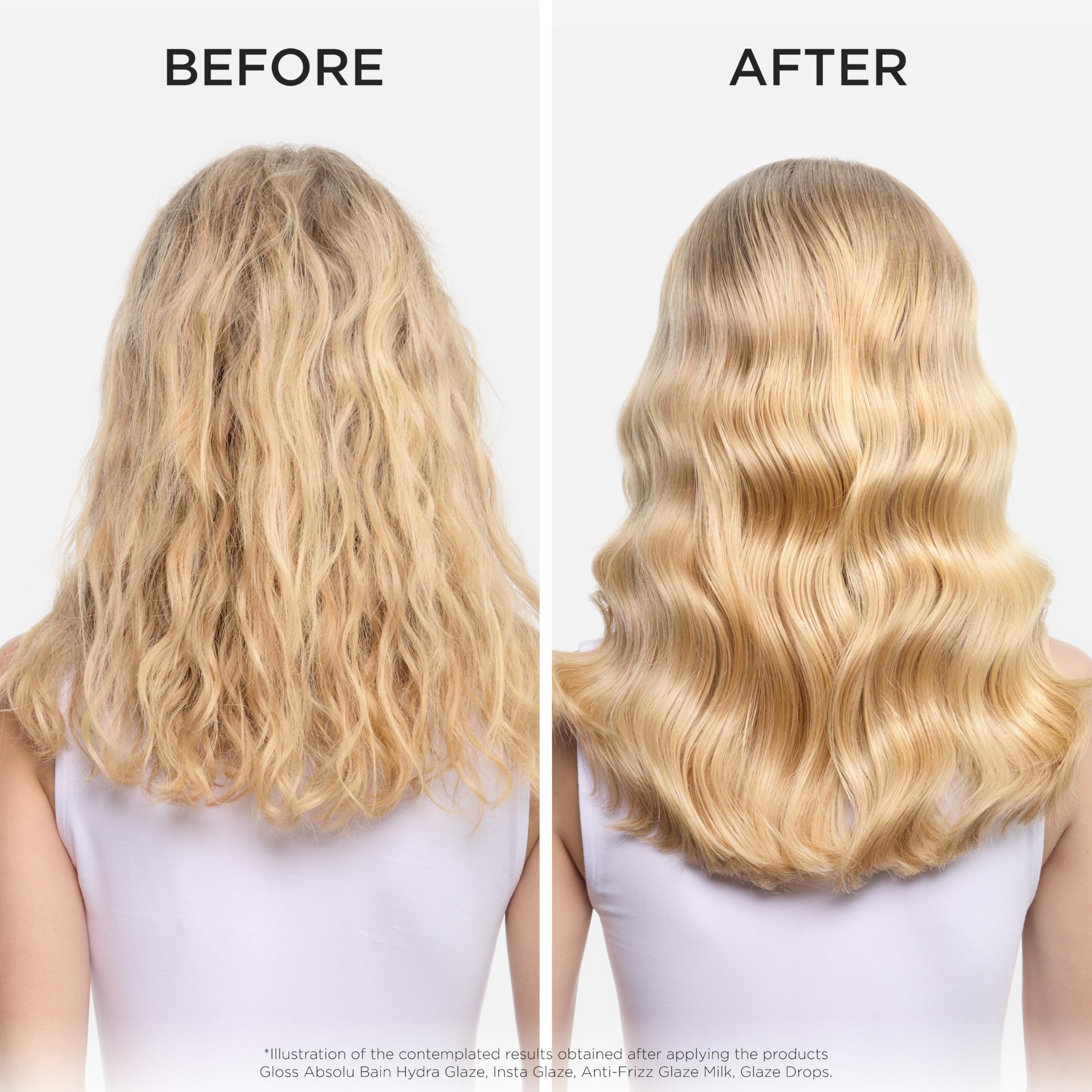 Cheveux brillants et reflets subtils après utilisation.