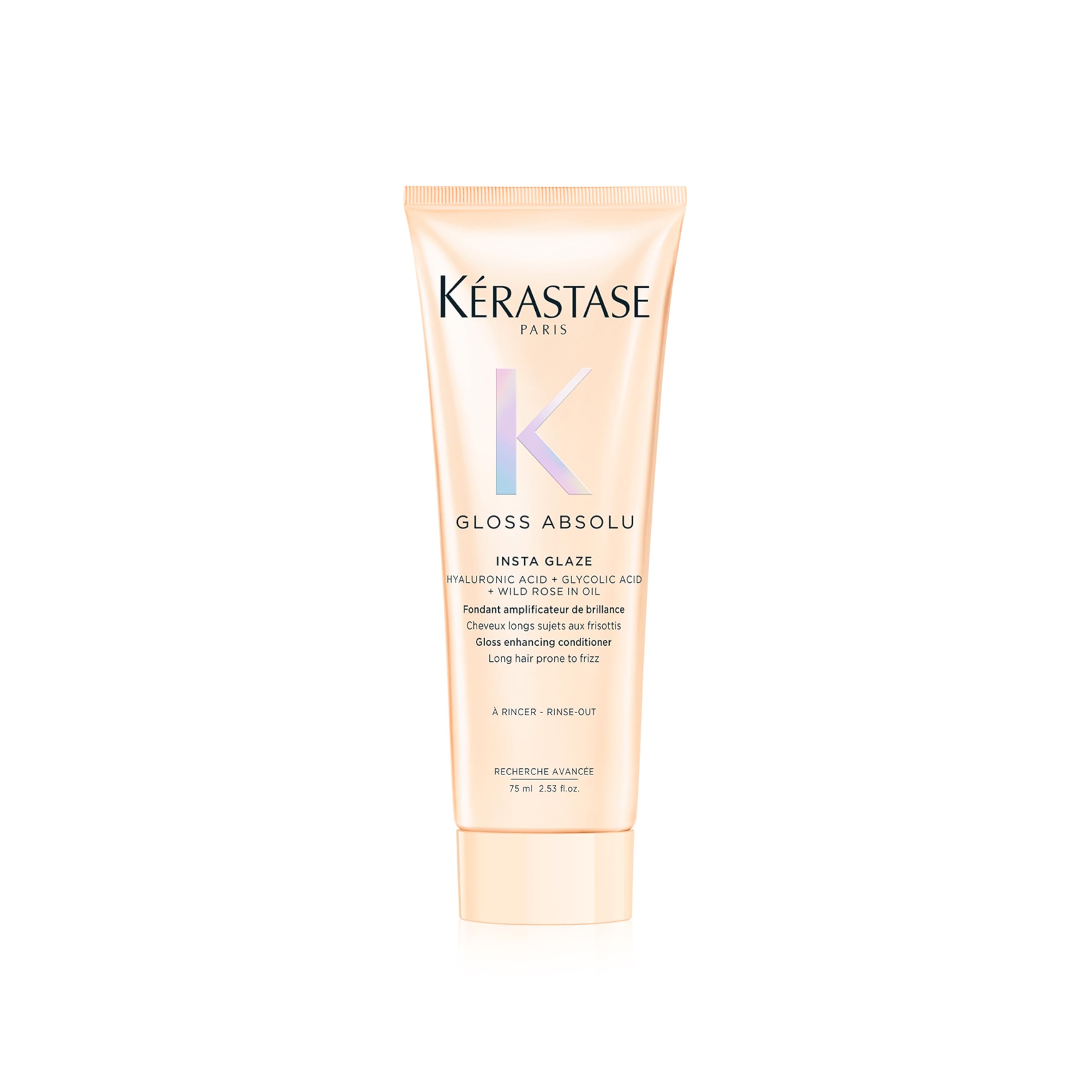 Kérastase Gloss Absolu, bouteille 75 ml, hydratation en profondeur.
