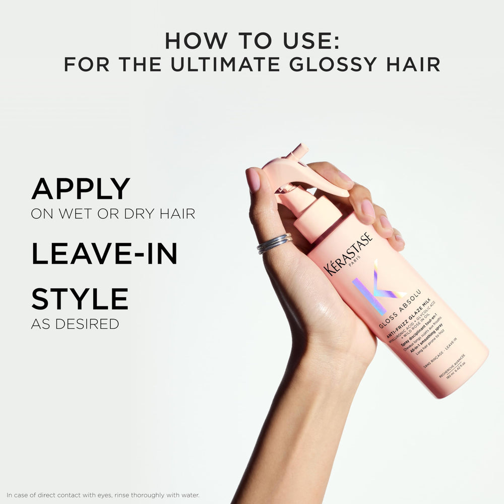 Contrôle des frisottis grâce au soin Gloss Absolu Milk.