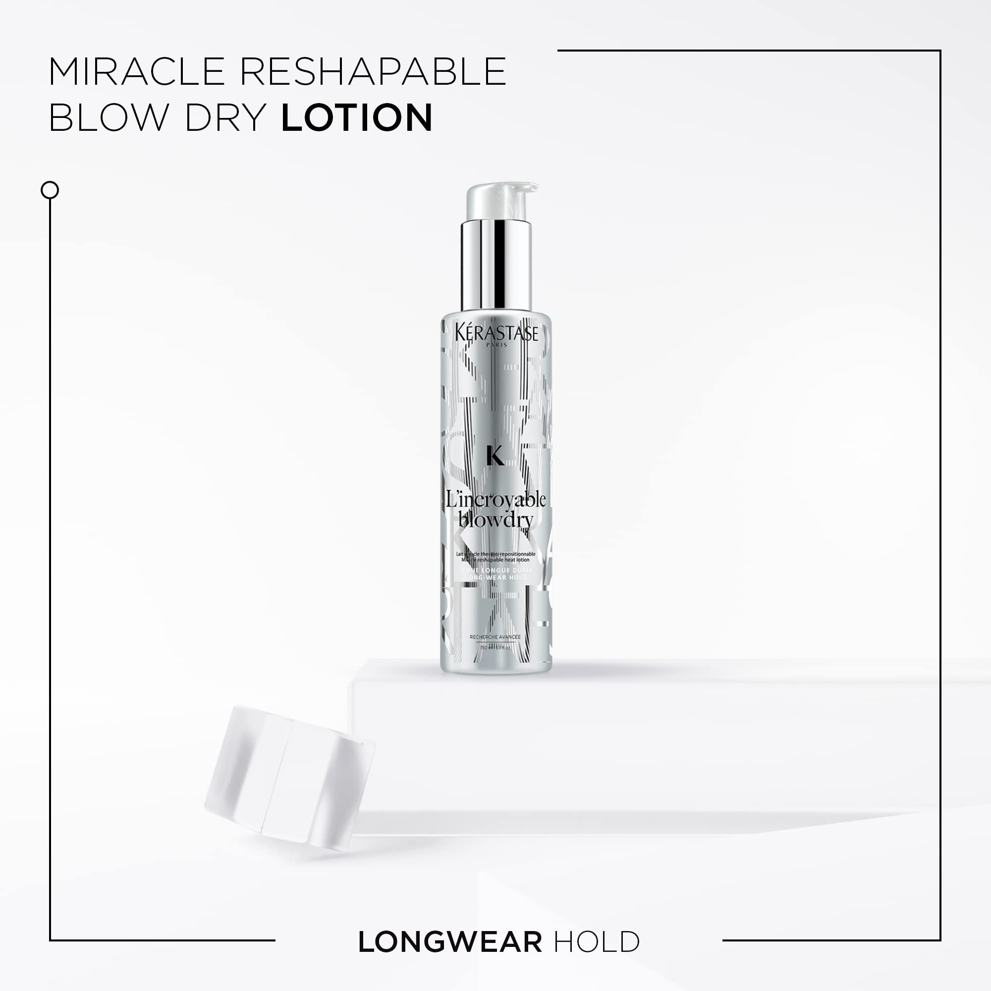 Kérastase L'incroyable Blowdry Serum – texture satinée révélée pour un style fluide.
