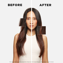 Cheveux brillants après soin KÉRASTASE Initialiste, douceur homogène.