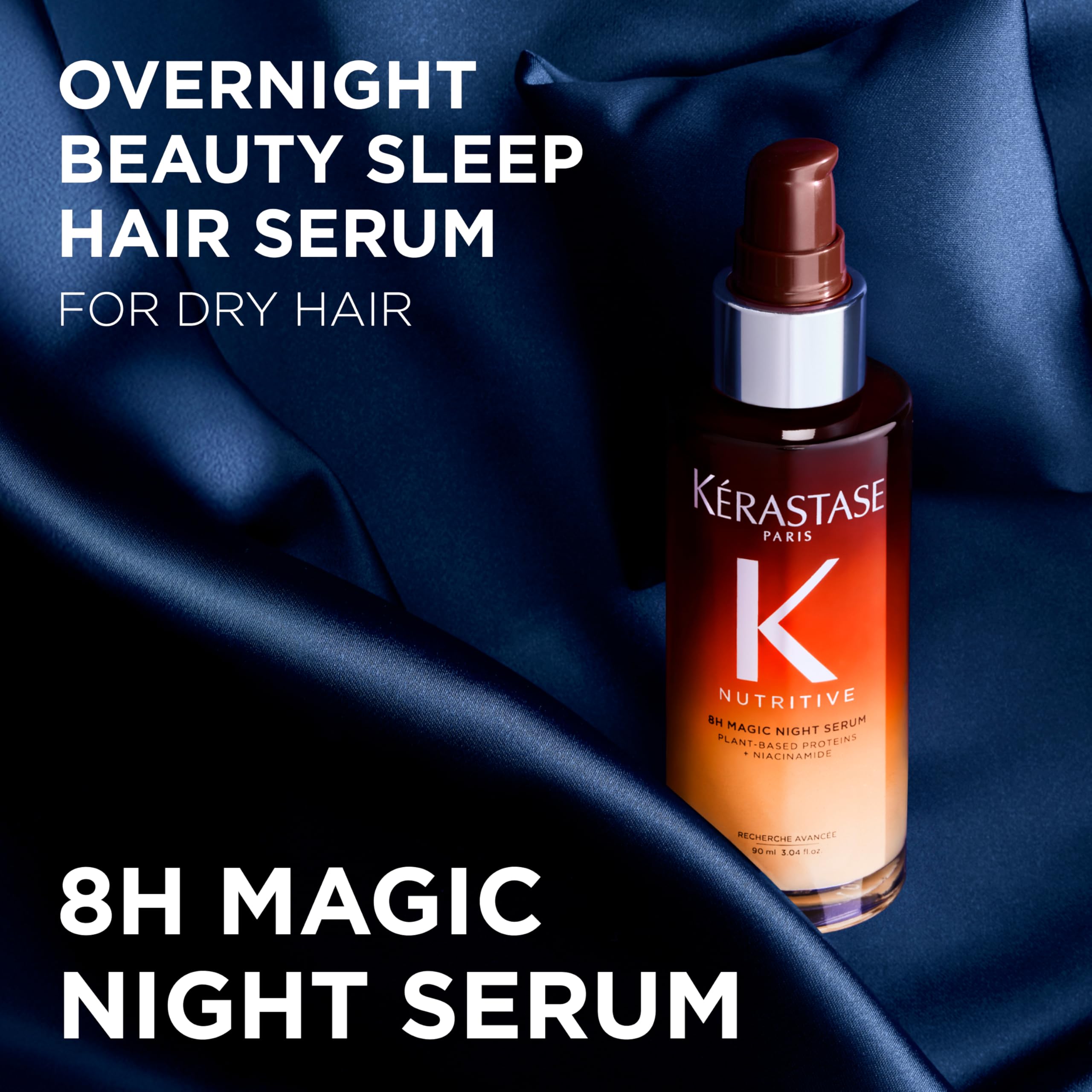 Kérastase Nutritive 8H Magic Night Serum — nourrissant intense et démêlage durable.