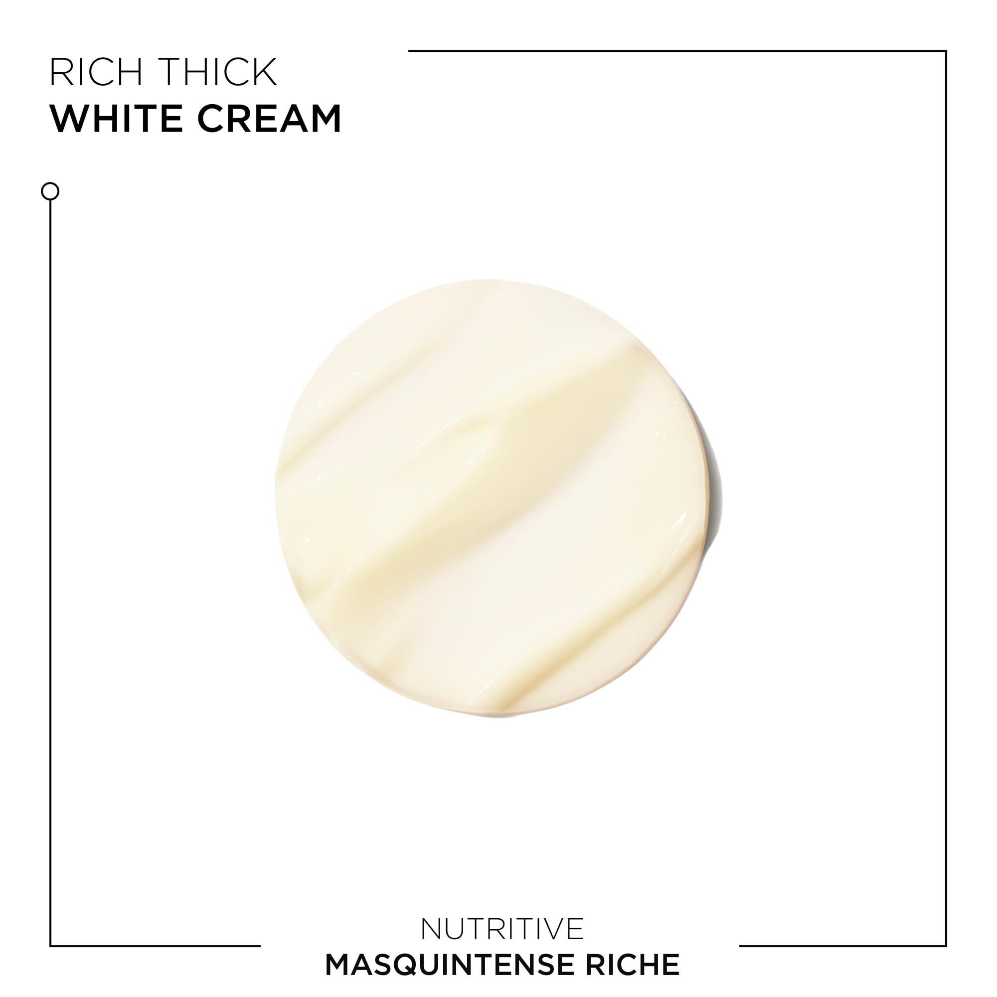 Cheveux secs traités par Nutritive Masquintense Riche, douceur et brillance.