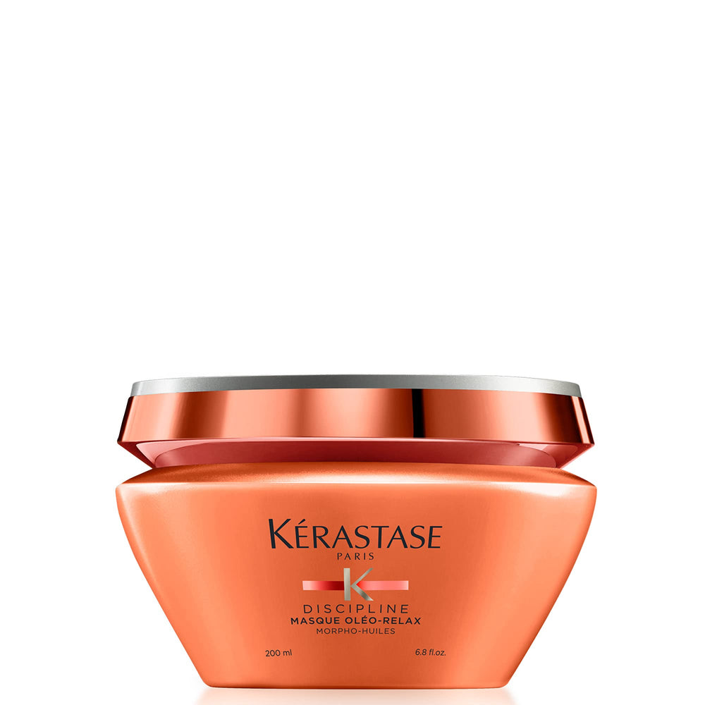 KÉRASTASE Oleo-Relax : texture crème lissante et brillante pour cheveux disciplinés.