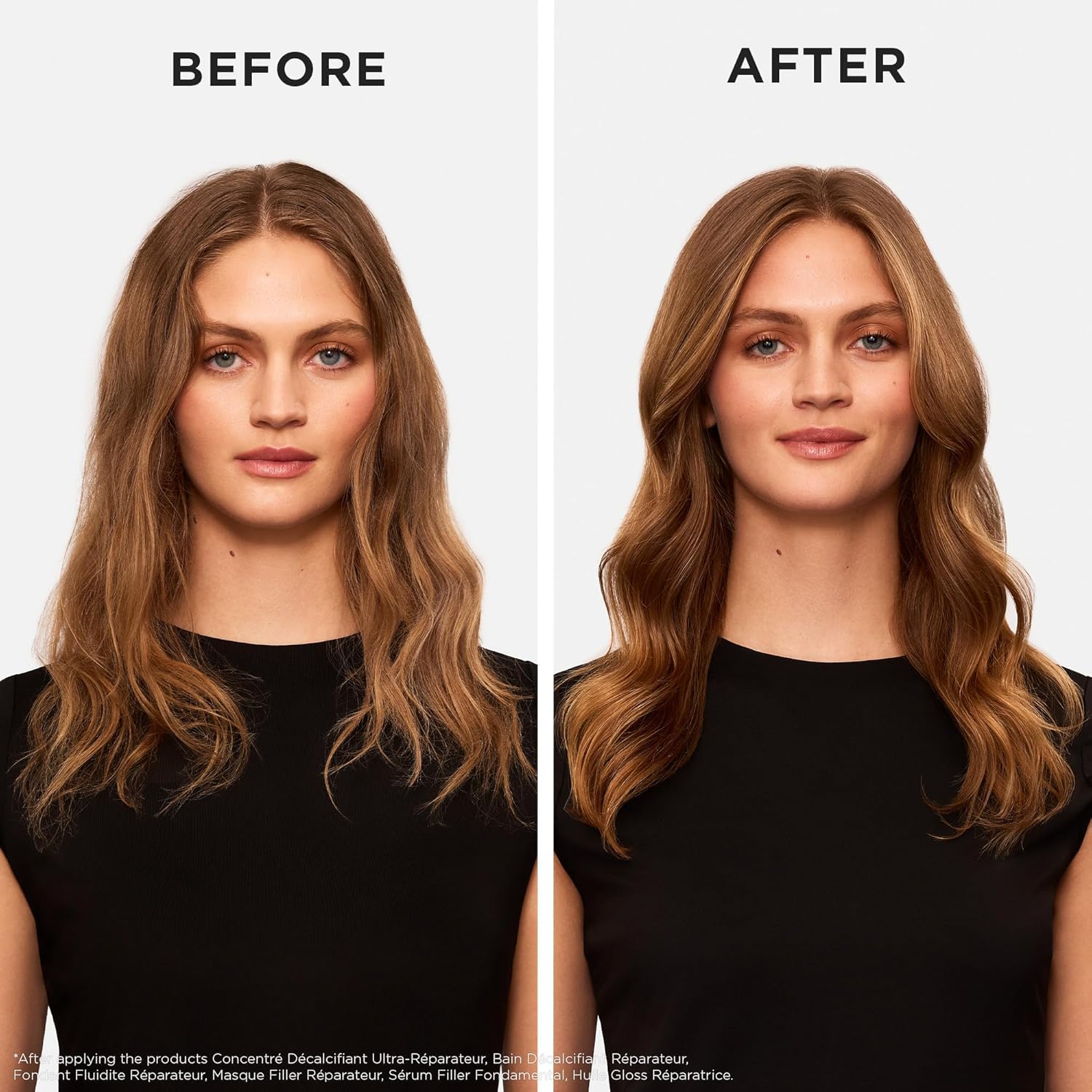 Cheveux réparés et plus forts après une utilisation régulière.