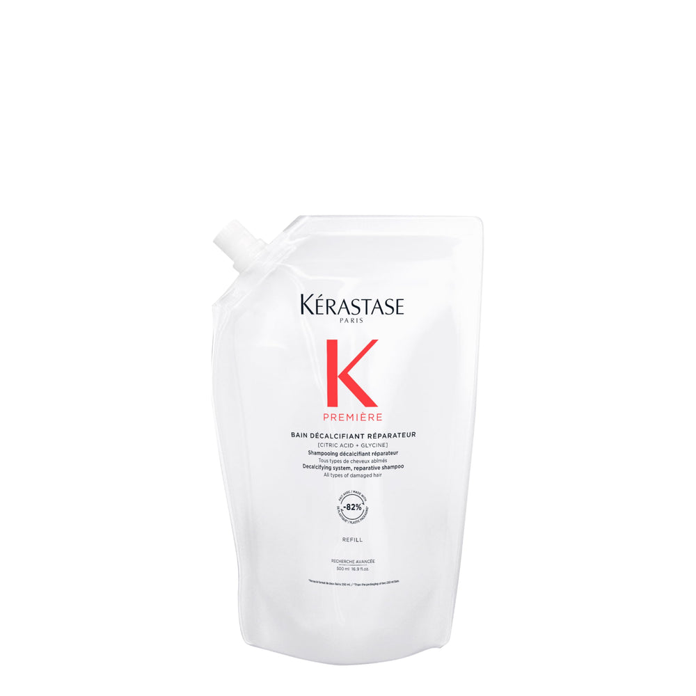 KÉRASTASE Premiere, bouteille sans sulfates prête à réparer les cheveux.