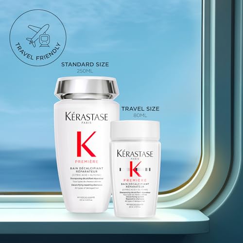 Massage sur cheveux humides avec KÉRASTASE Première pour démêler en douceur.