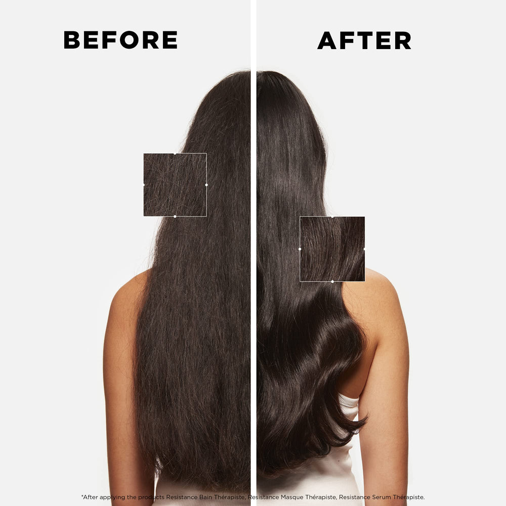 KÉRASTASE Resistance Masque Therapiste, routine Extentioniste soutenant les longueurs très abîmées.