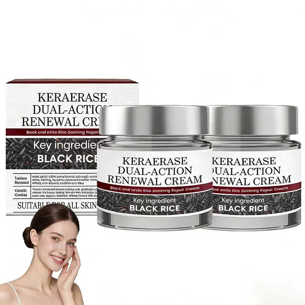 Keratin Erase: bouteille affichant action renouvelante douce pour une peau veloutée.