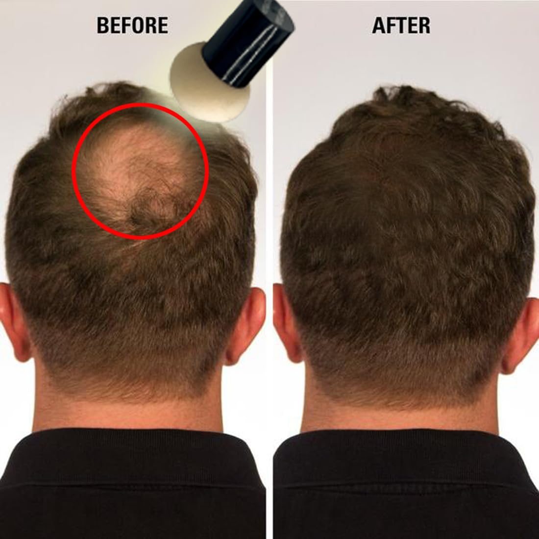KERATIN RESEARCH Poudre Correctrice adapte la couleur pour camouflage discret des racines foncées.