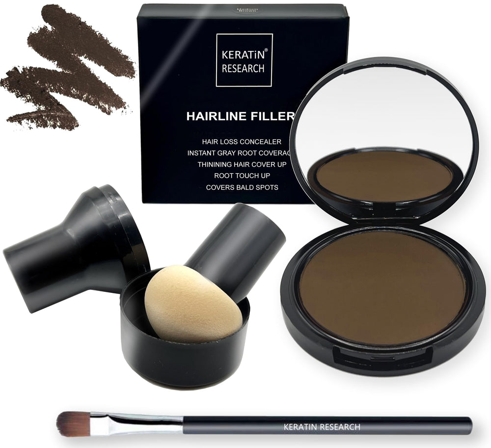 KERATIN RESEARCH Remplisseur ligne capillaire – grand miroir pour retouches précises.