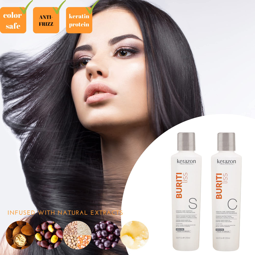 Kerazon Professional Emballage duo, aperçu clair du soin couleur sans sulfates.