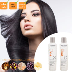 Kerazon Professional Emballage duo, aperçu clair du soin couleur sans sulfates.