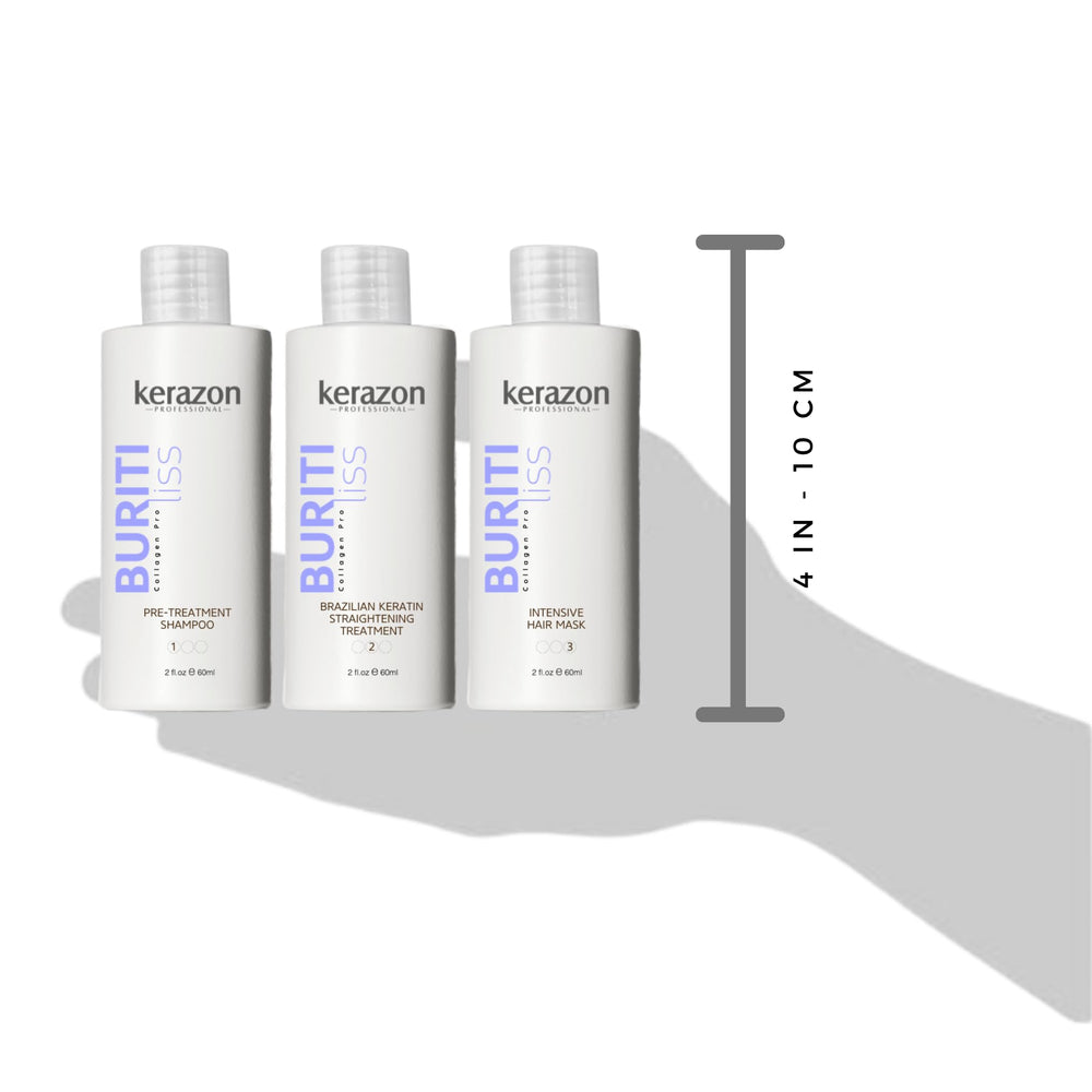 Emballage du kit Kerazon – lissage professionnel à domicile.