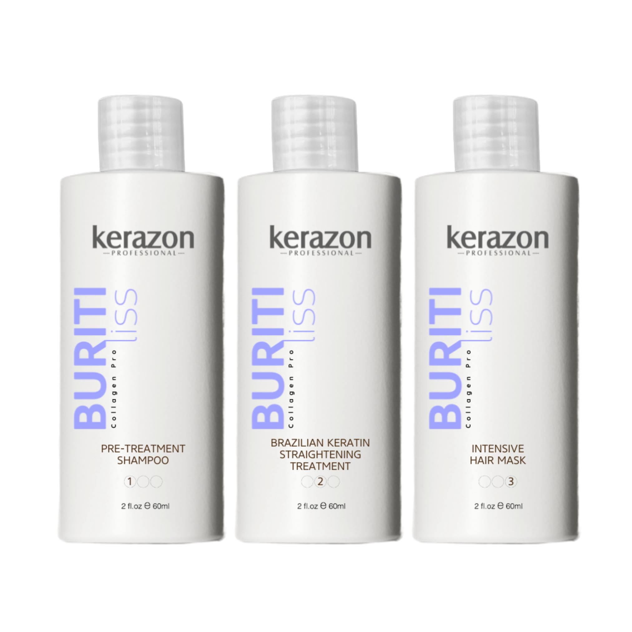 Kerazon Professional Kit Lissage Buriti – bouteille prête à l’emploi pour application précise.