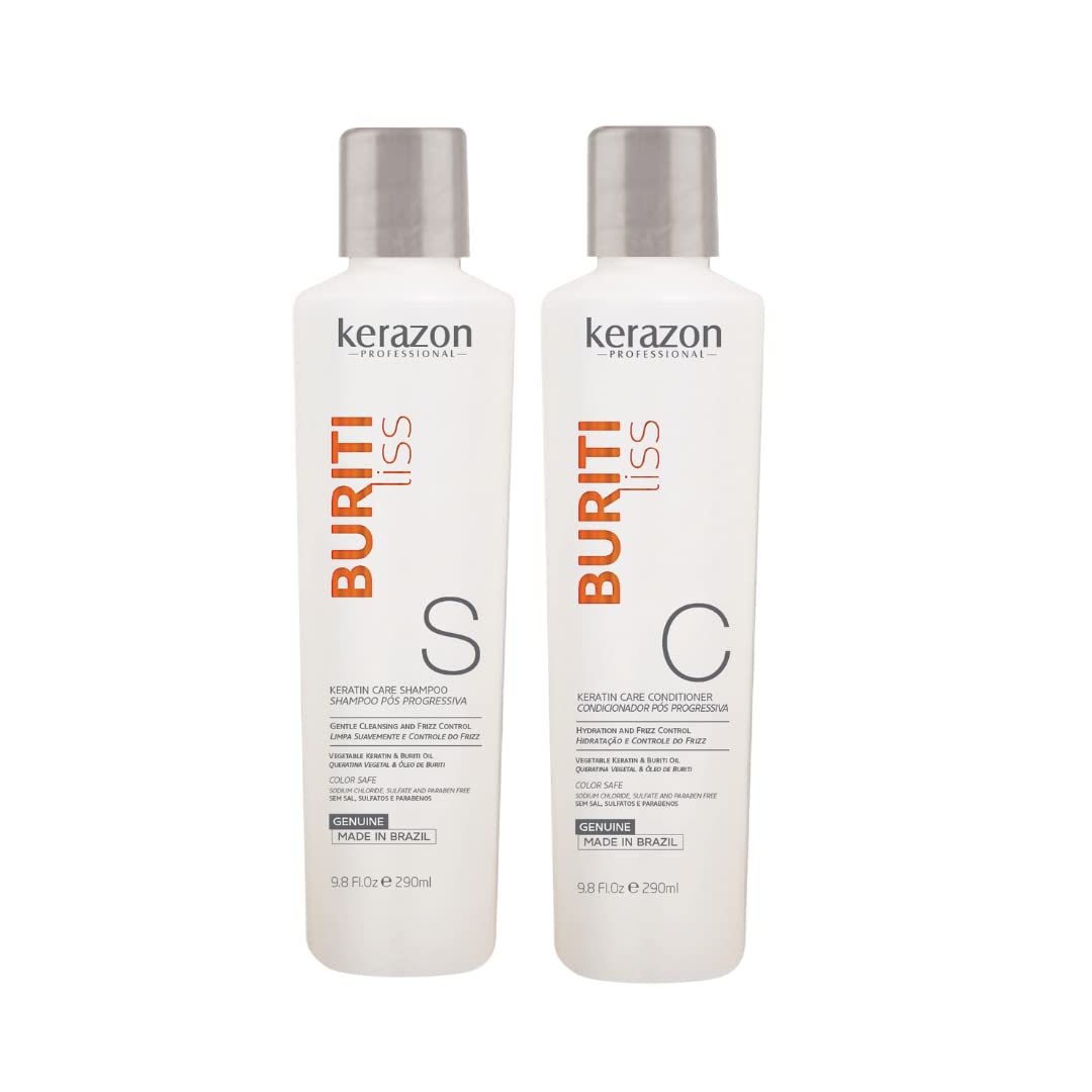 Kerazon Professional Shampoing en bouteille, protège la couleur et apaise les frisottis.
