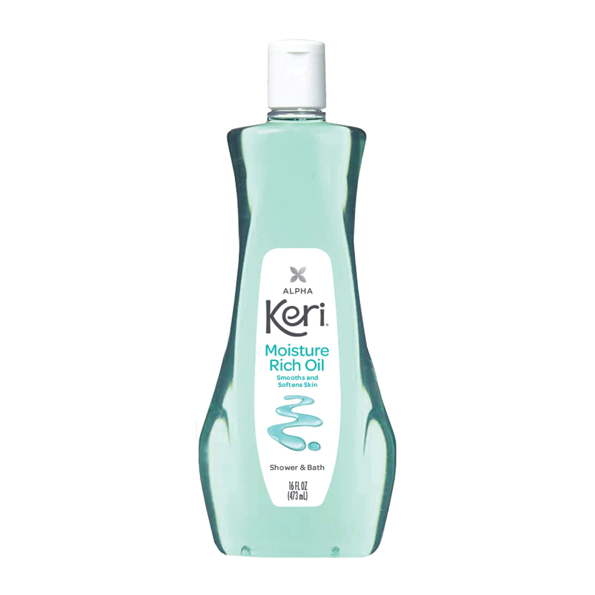 Huile Keri Delicate en flacon, douceur légère pour la douche et le bain.