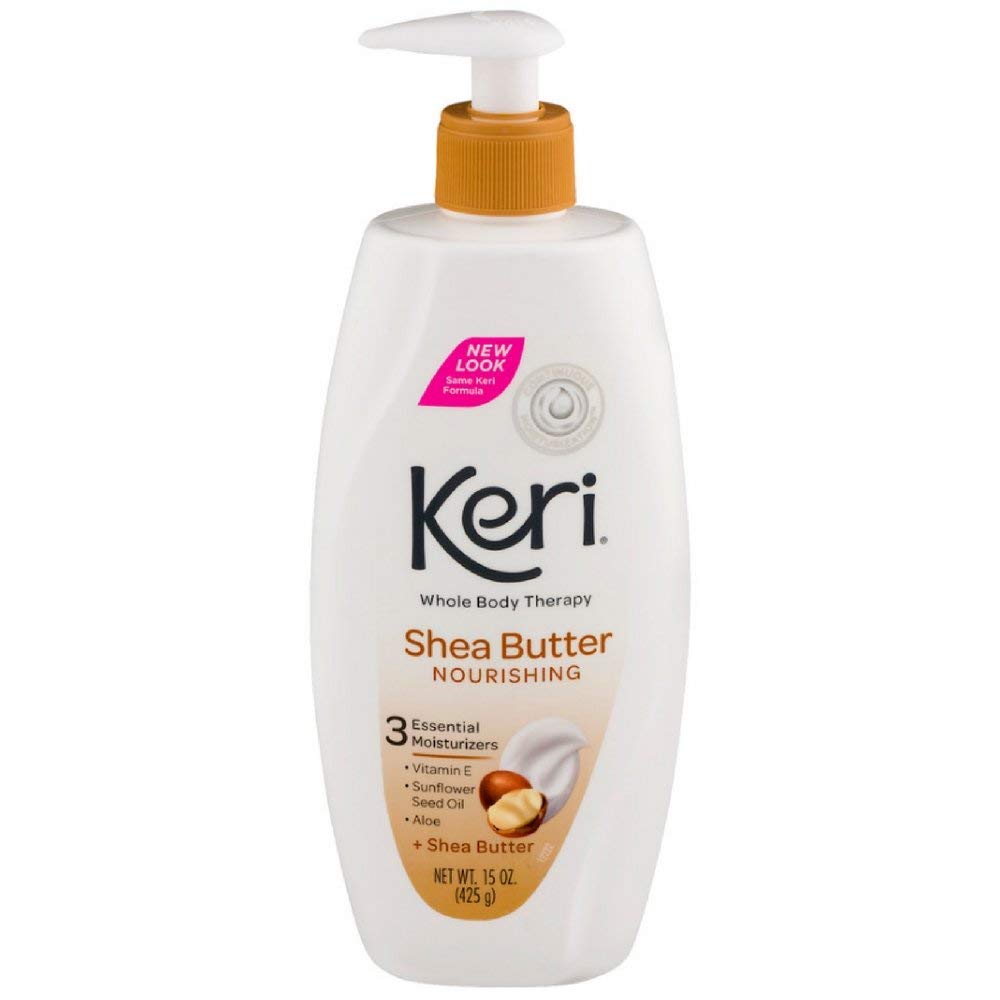 Keri lotion karité pour le corps, keri-lotion-karite-corps-15onces-pack4, hydratation durable et utilisation quotidienne.