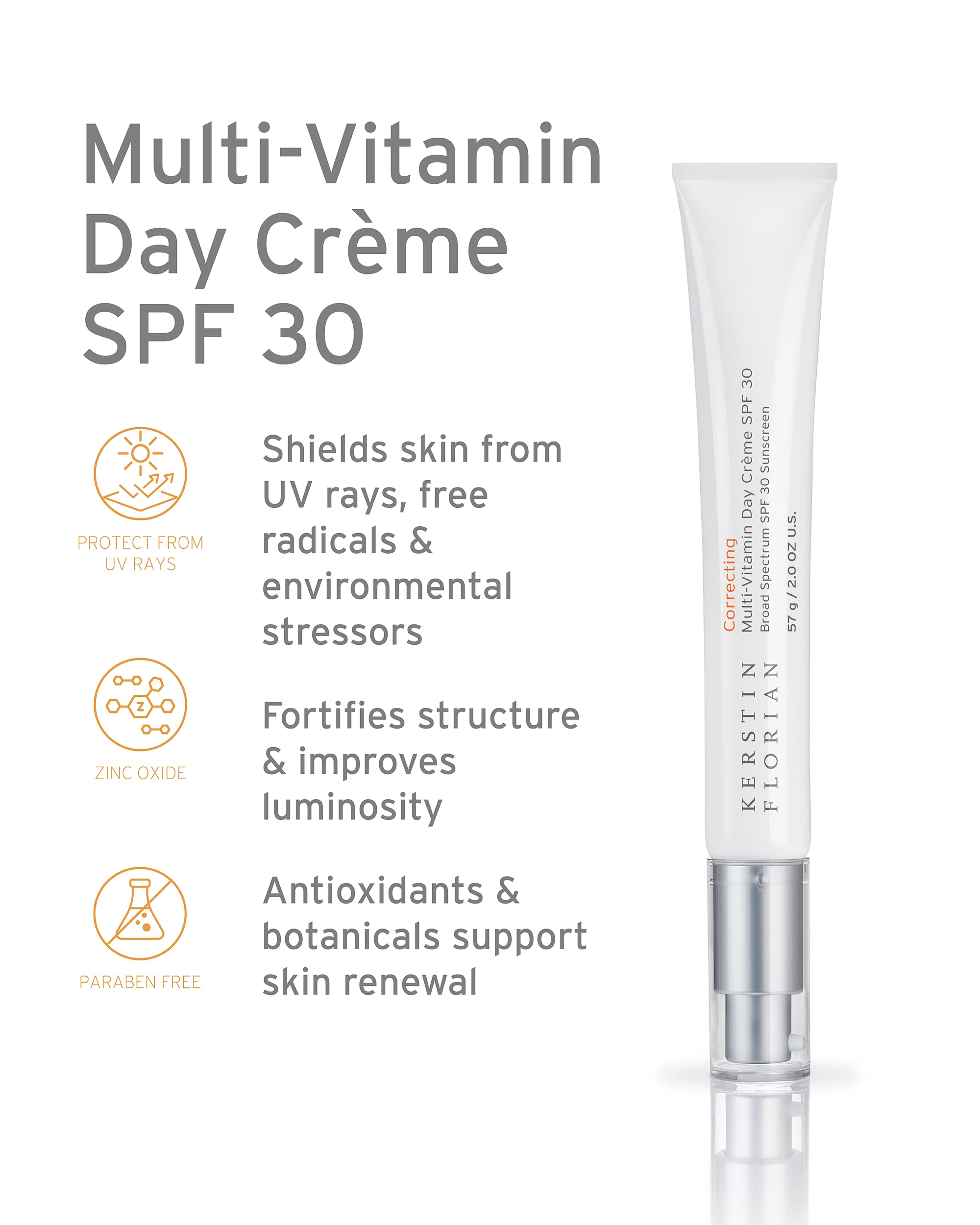 Kerstin Florian – oxyde de zinc naturel, filtre UVA/UVB, formule respectueuse des récifs.