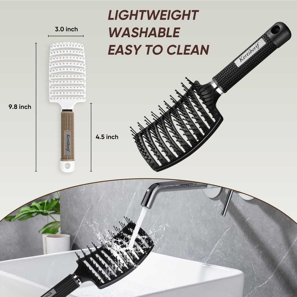 Brosse Kertiberif – massage du cuir chevelu pendant le brossage.