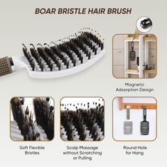 Brosse Kertiberif ventillée accélérant le séchage des cheveux.