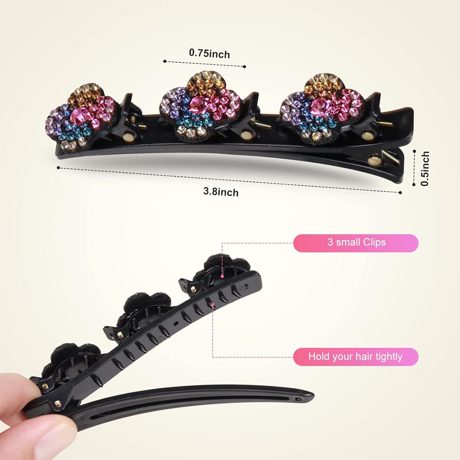 Barrette KERYALELA coiffure-tresse rapide, idéale pour looks variés.