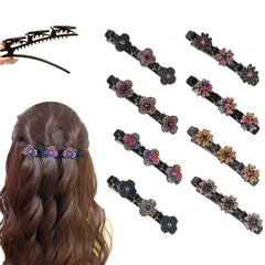 Barrette KERYALELA avec cristaux design double couche, style chic et durable.