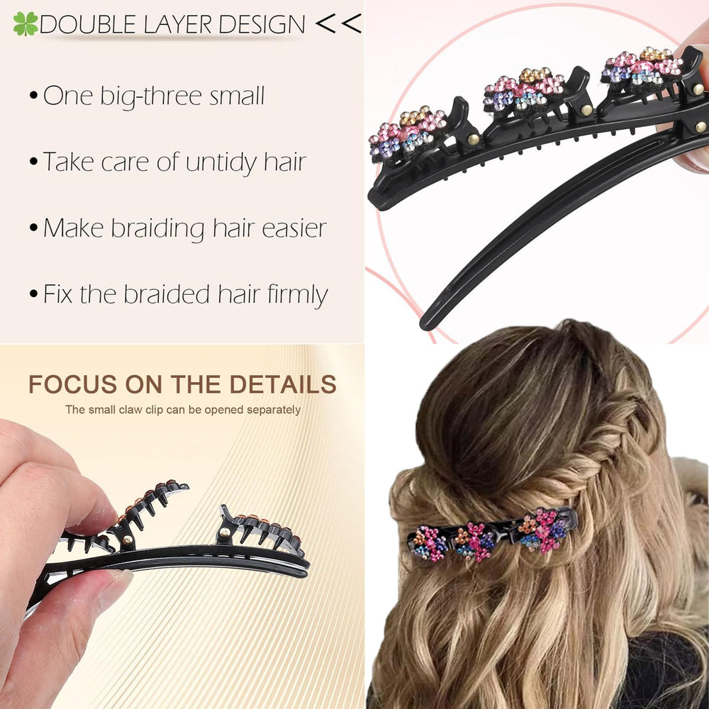 Barrette KERYALELA strass brillants, finition élégante.
