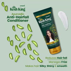 KESH KING étiquette montrant 21 herbes – formule naturelle pour nourrir le cuir chevelu.