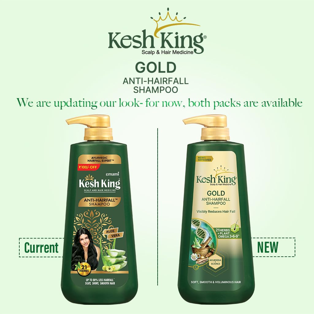 Kesh King Shampoing : composition ayurvédique à 21 herbes pour nourrir le cuir chevelu.