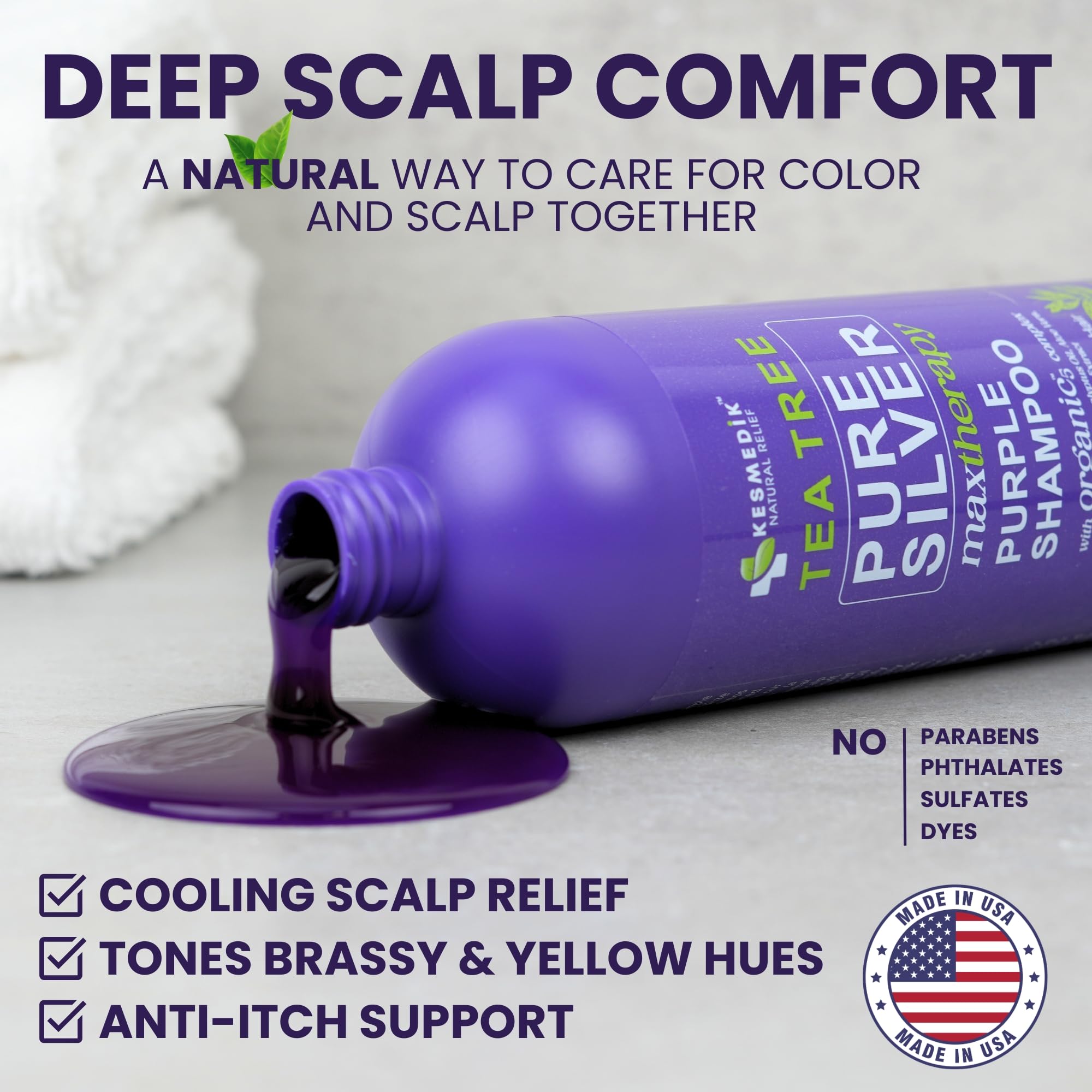 Formule sans sulfate, douce et compatible couleur pour cheveux éclaircis.