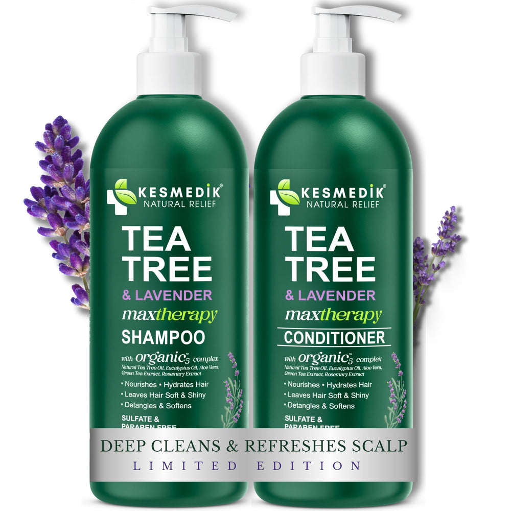 KESMEDIK shampoo tea tree lavande: bouteille proposant une propreté rafraîchissante pour le cuir chevelu