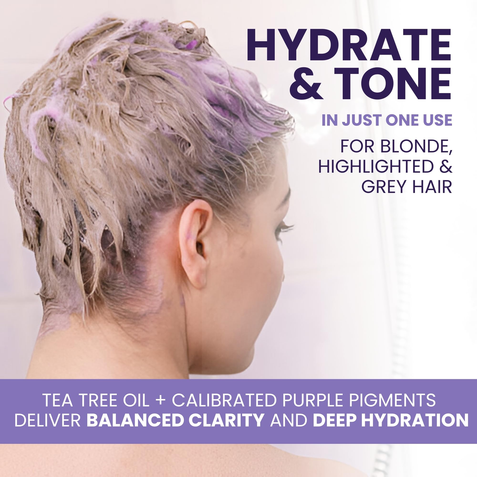 KESMEDIK Tea Tree Purple Conditioner, cheveux-blonds-gris: brillance et douceur.