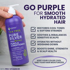 KESMEDIK Tea Tree Purple Conditioner, texture-creme: hydratation légère sans alourdir.