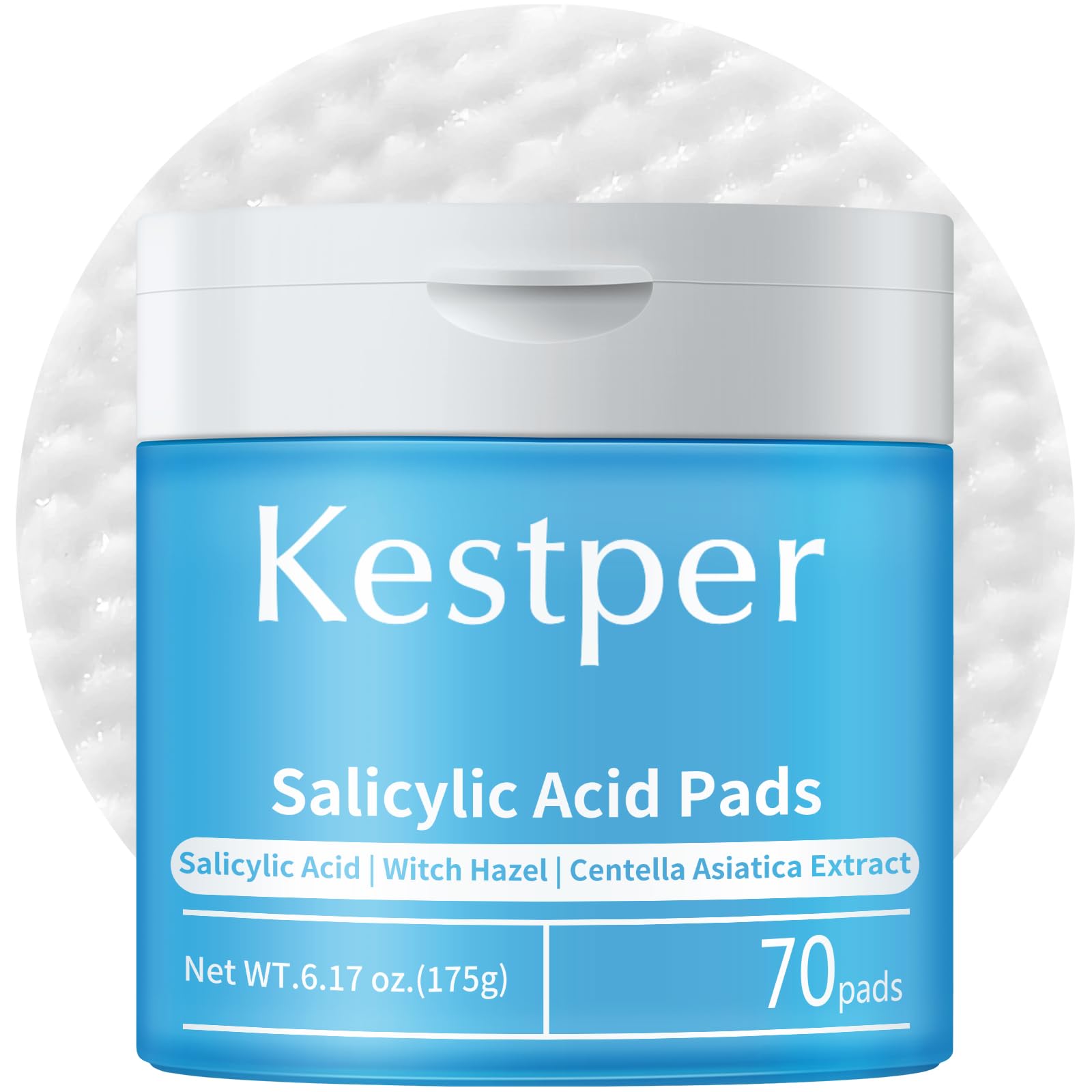 Pads Kestper exfoliants à l’acide salicylique nettoyant les pores en douceur