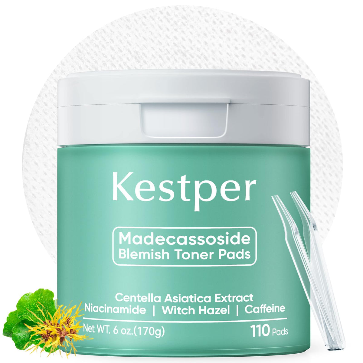 Kestper Toner Pads Centella Asiatica renforcent la barrière et hydratent la peau.