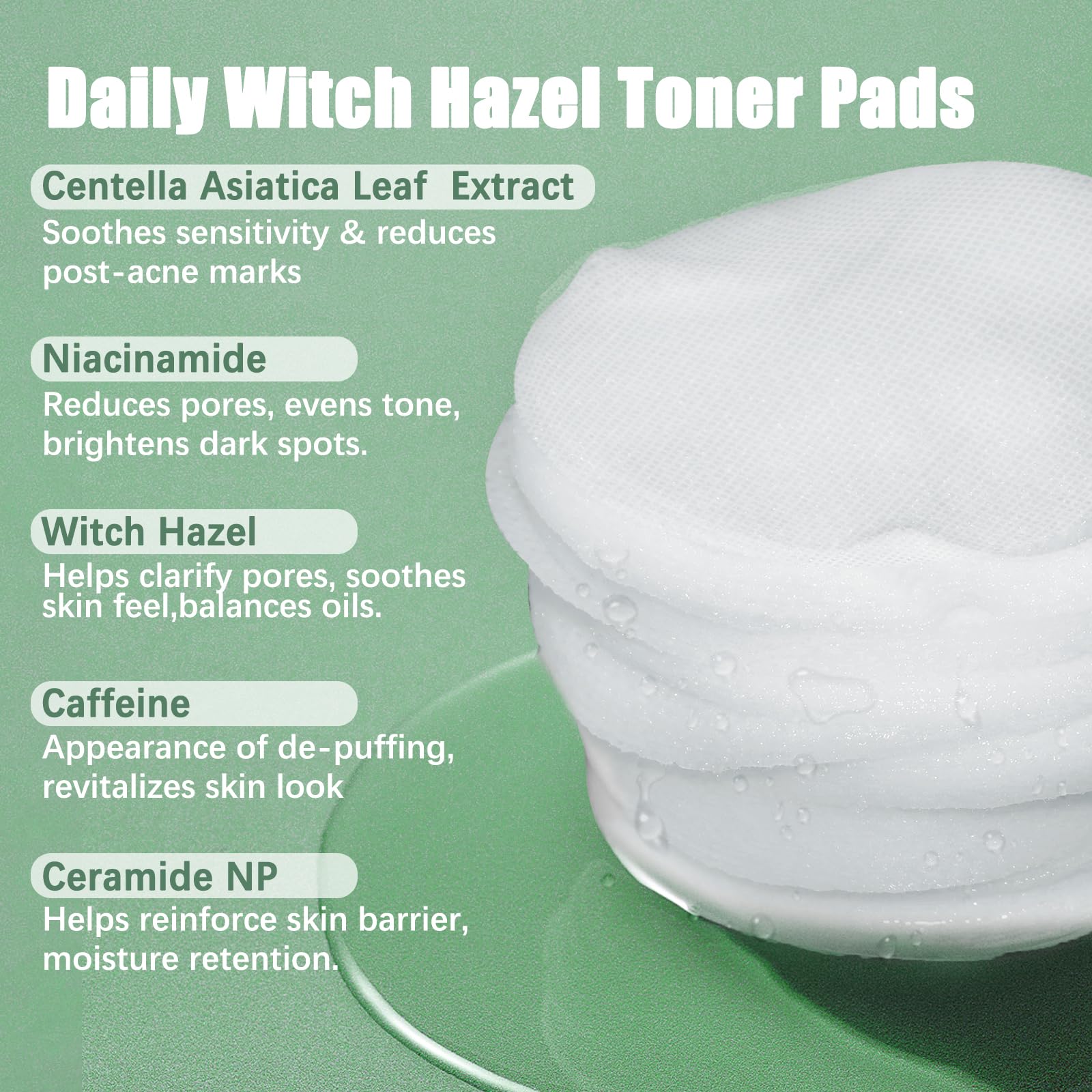 Kestper Toner Pads Centella Asiatica éclaircissent légèrement le teint.