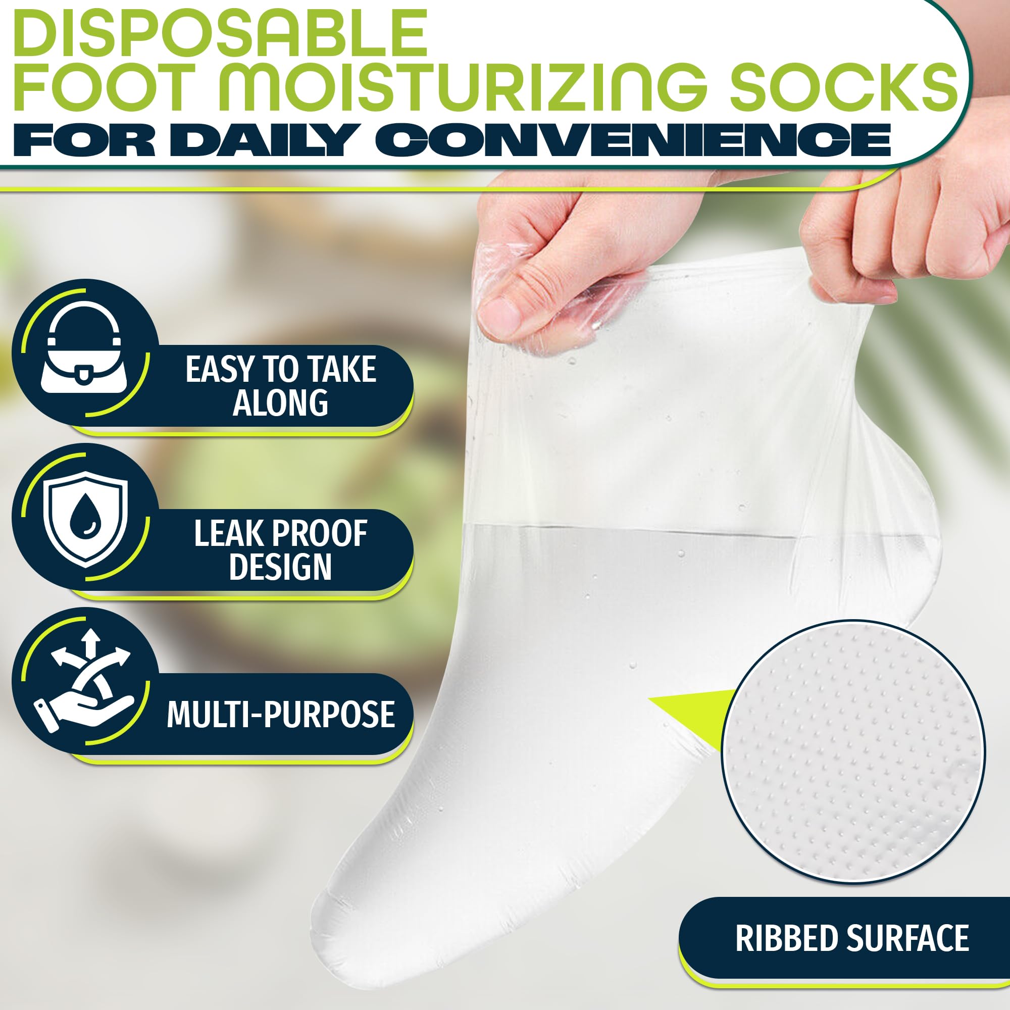 KETAR sachets pieds plastiques: enveloppe etanche pour soin hydratant.