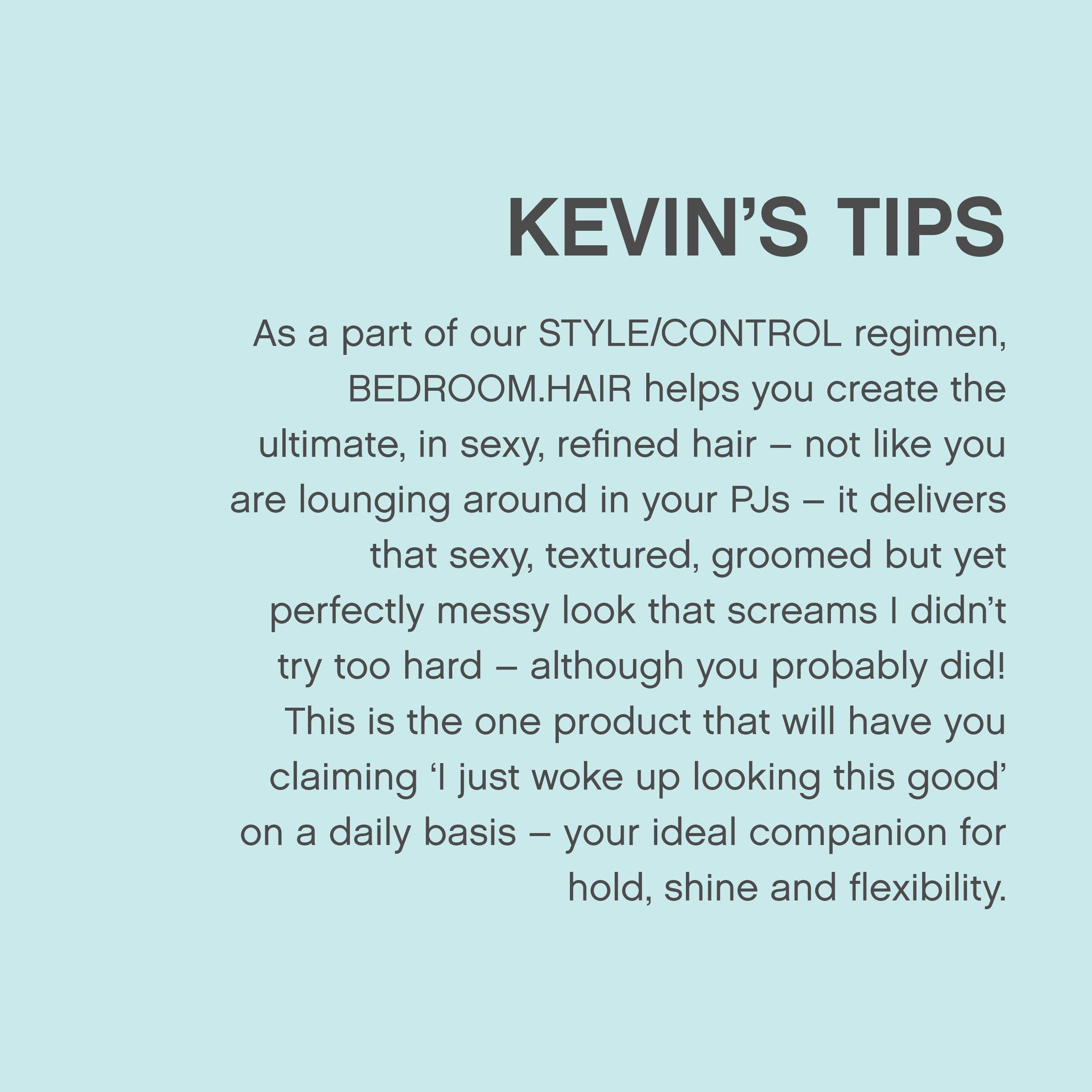 Kevin Murphy Bedroom Hair: protection contre les agressions extérieures des cheveux.