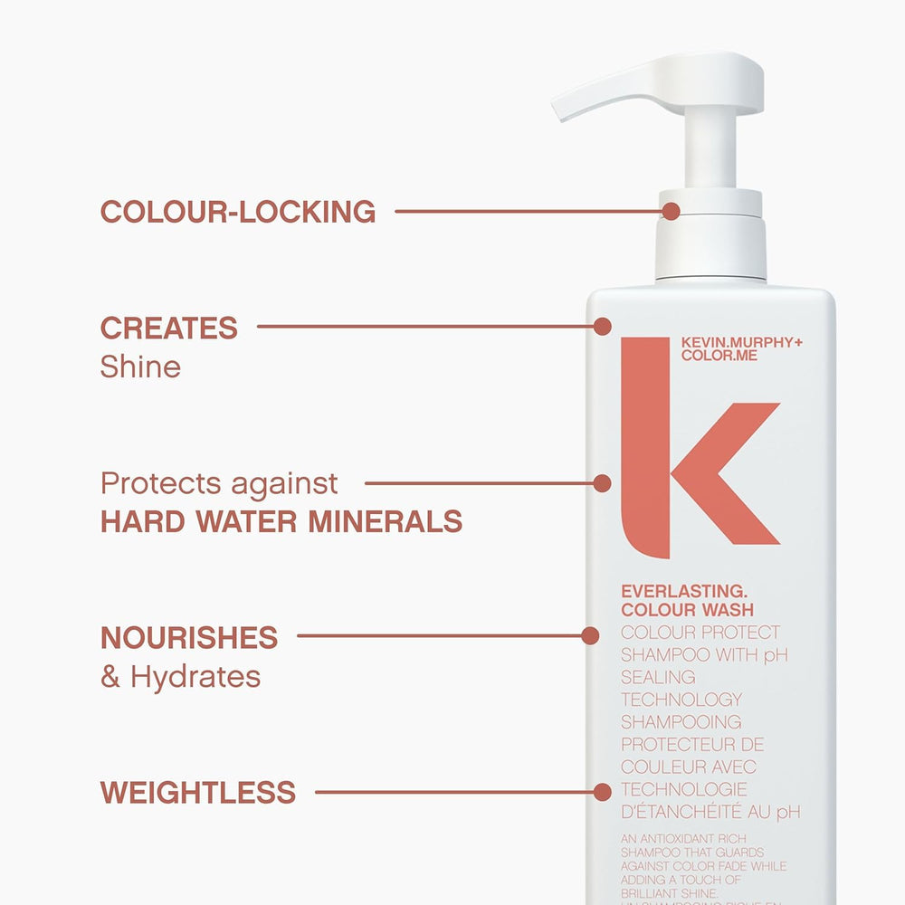 KEVIN.MURPHY EVERLASTING.COLOUR WASH: couleur lumineuse et brillance grâce à la cuticule scellée