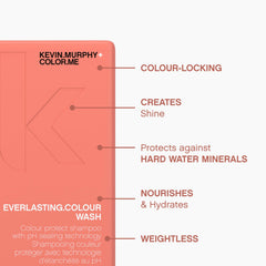 Mousse lavante KEVIN.MURPHY EVERLASTING.COLOUR WASH purifie sans agresser les cheveux colorés.